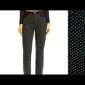 Pistola Pink Rhinestone Black Jeans